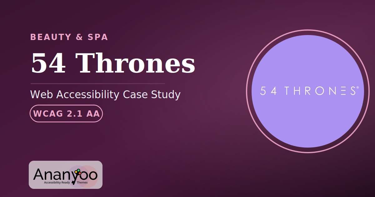 54 Thrones Accessibility Audit – WCAG 2.1 AA remediation case study