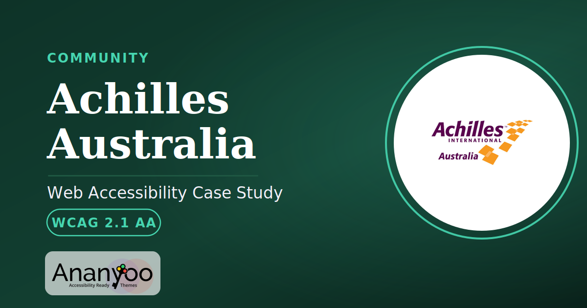 Achilles Australia Accessibility Audit – WCAG 2.1 AA remediation case study