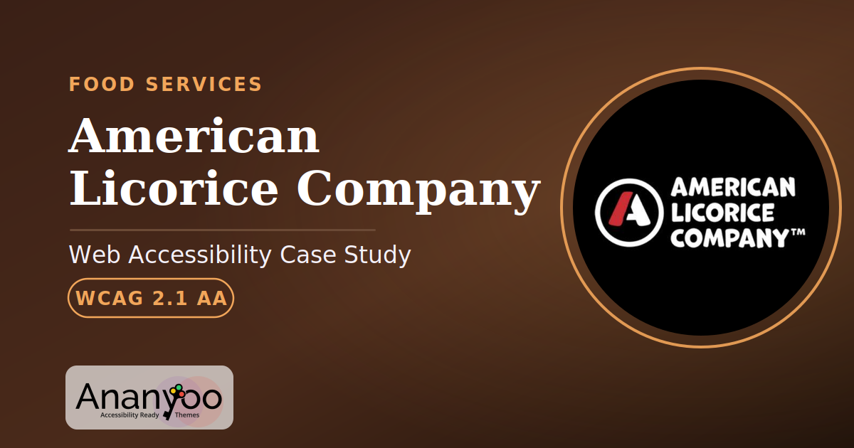 American Licorice Company Accessibility Audit – WCAG 2.1 AA remediation case study