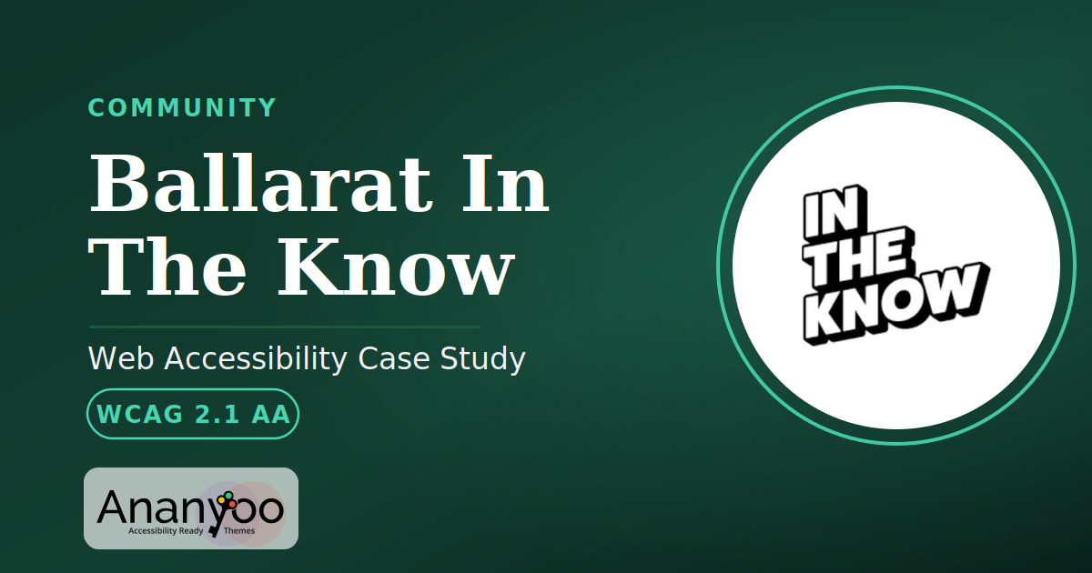 Ballarat In The Know Accessibility Audit – WCAG 2.1 AA remediation case study