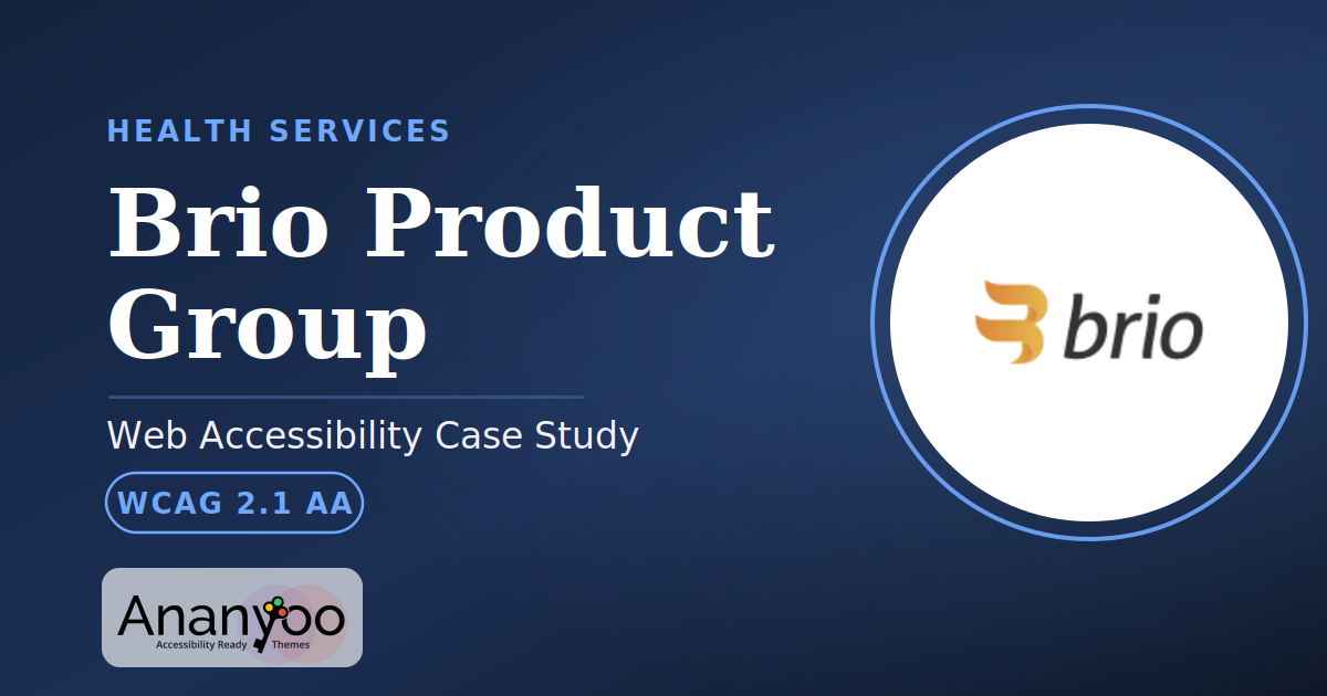 Brio Product Group Accessibility Audit – WCAG 2.1 AA remediation case study