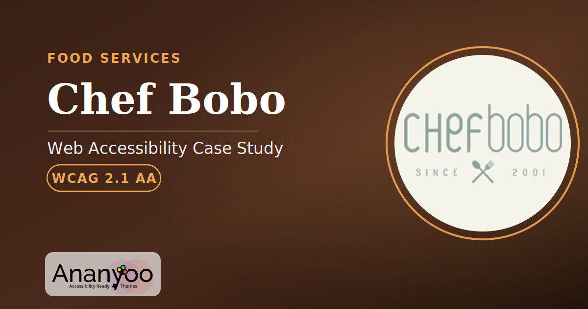 Chef Bobo Accessibility Audit – WCAG 2.1 AA remediation case study