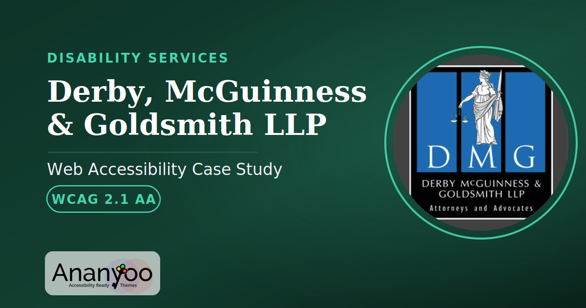 Derby, McGuinness & Goldsmith LLP Accessibility Audit – WCAG 2.1 AA remediation case study