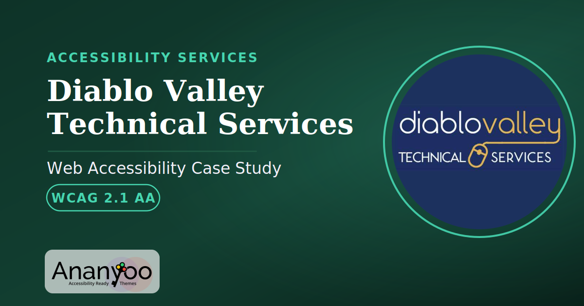 Diablo Valley Technical Services Accessibility Audit – WCAG 2.1 AA remediation case study