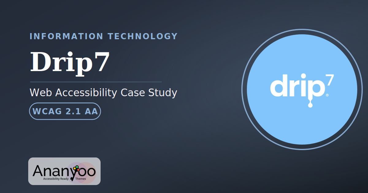 Drip7 Accessibility Audit – WCAG 2.1 AA remediation case study