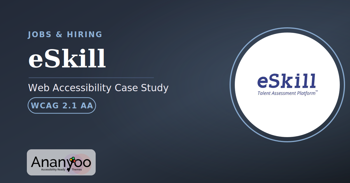 eSkill Accessibility Audit – WCAG 2.1 AA remediation case study