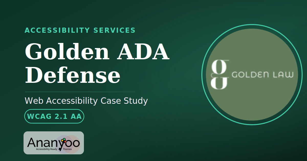 Golden ADA Defense Accessibility Audit – WCAG 2.1 AA remediation case study