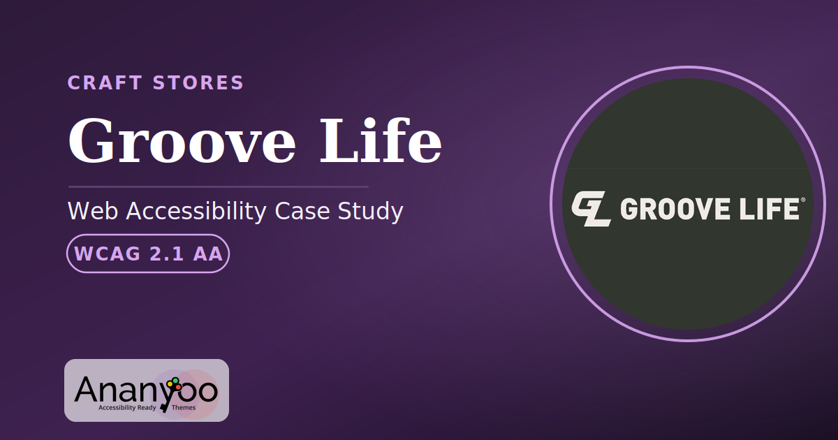 Groove Life Accessibility Audit – WCAG 2.1 AA remediation case study