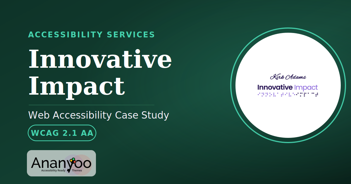 Innovative Impact Accessibility Audit – WCAG 2.1 AA remediation case study