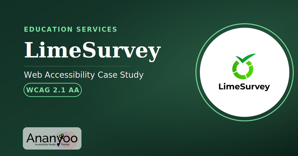 LimeSurvey Accessibility Audit – WCAG 2.1 AA remediation case study