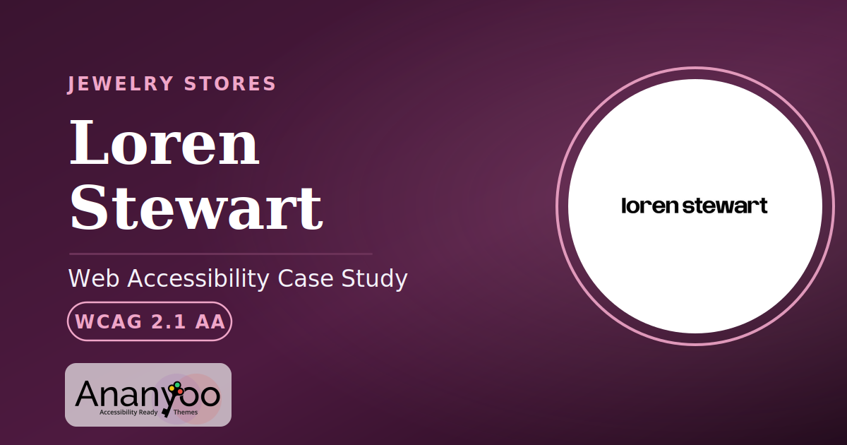 Loren Stewart Accessibility Audit – WCAG 2.1 AA remediation case study