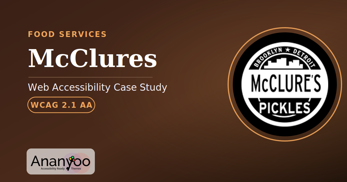 McClure's Accessibility Audit – WCAG 2.1 AA remediation case study