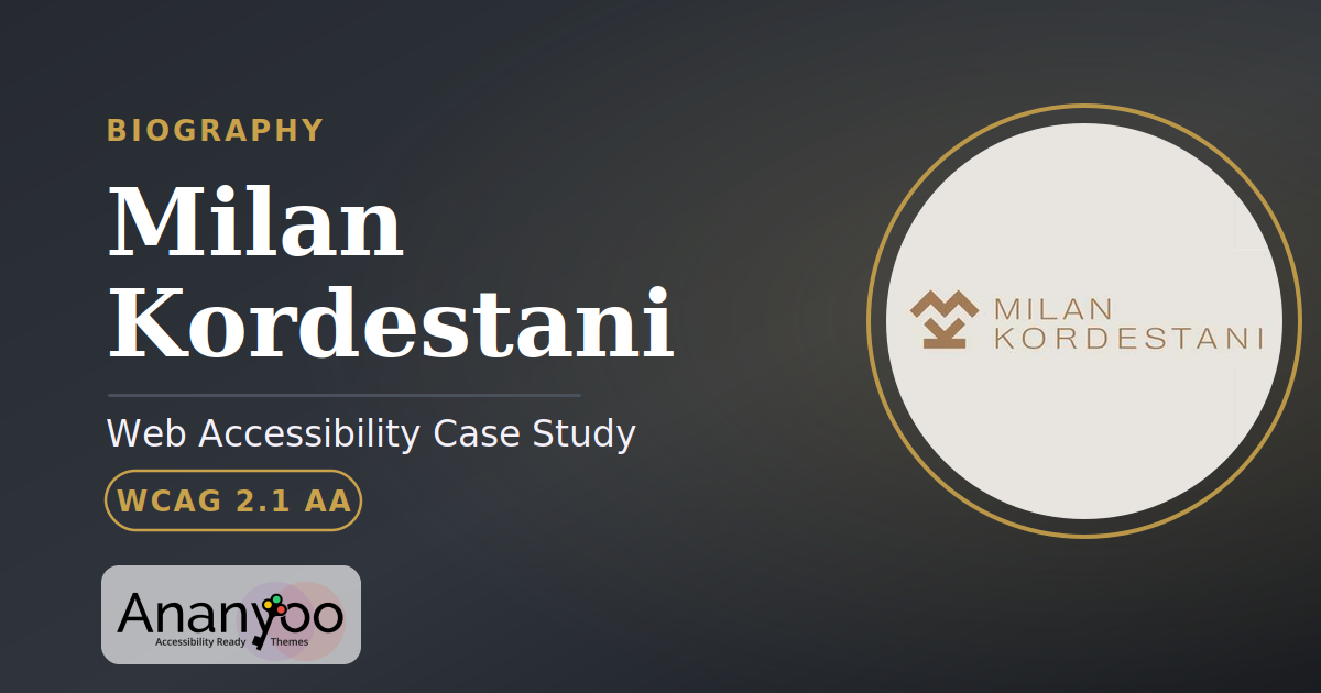 Milan Kordestani Accessibility Audit – WCAG 2.1 AA remediation case study