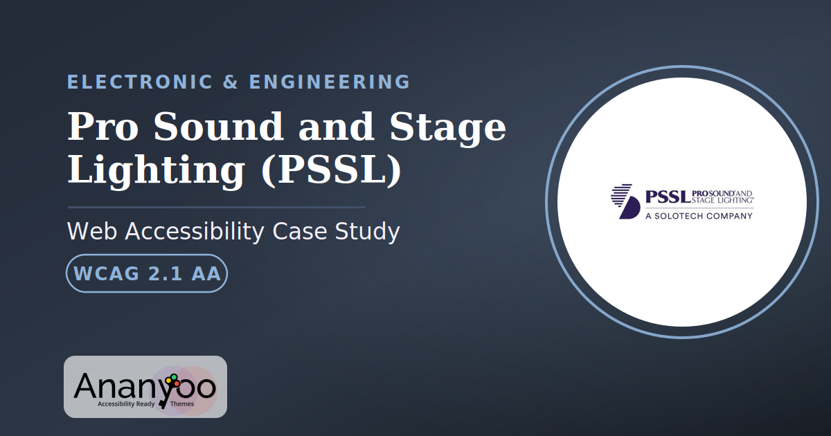 Pro Sound and Stage Lighting Accessibility Audit – WCAG 2.1 AA remediation case study