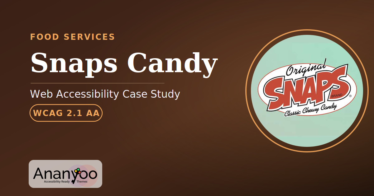 Snaps Candy Accessibility Audit – WCAG 2.1 AA remediation case study