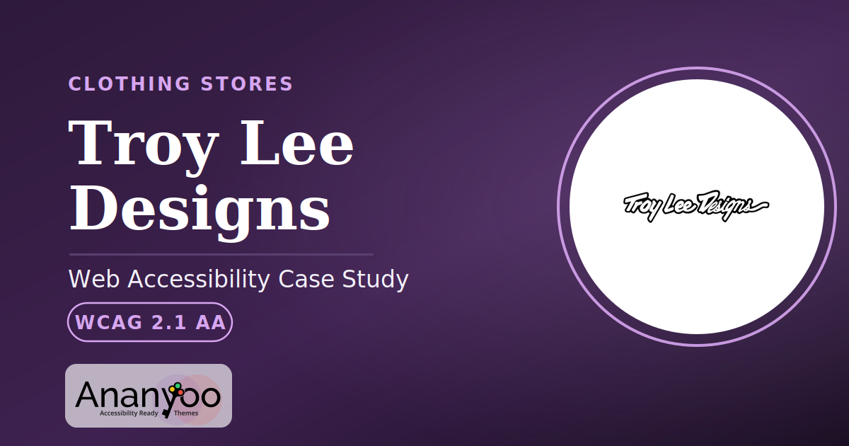 Troy Lee Designs Accessibility Audit – WCAG 2.1 AA remediation case study