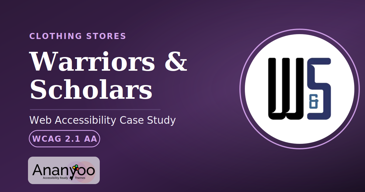 Warriors & Scholars Accessibility Audit – WCAG 2.1 AA remediation case study