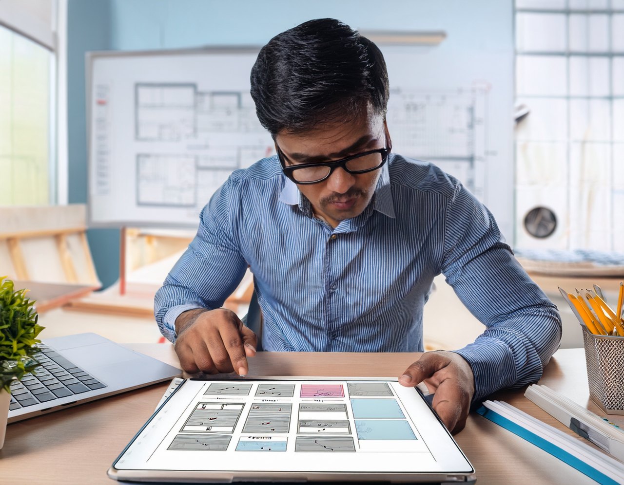 Reviewing a website wireframe with accessibility in mind