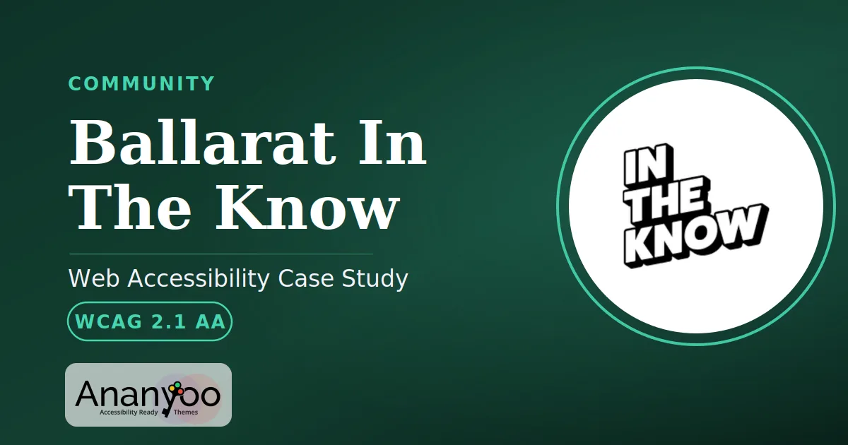 Ballarat In The Know Accessibility Audit - WCAG 2.1 AA remediation case study