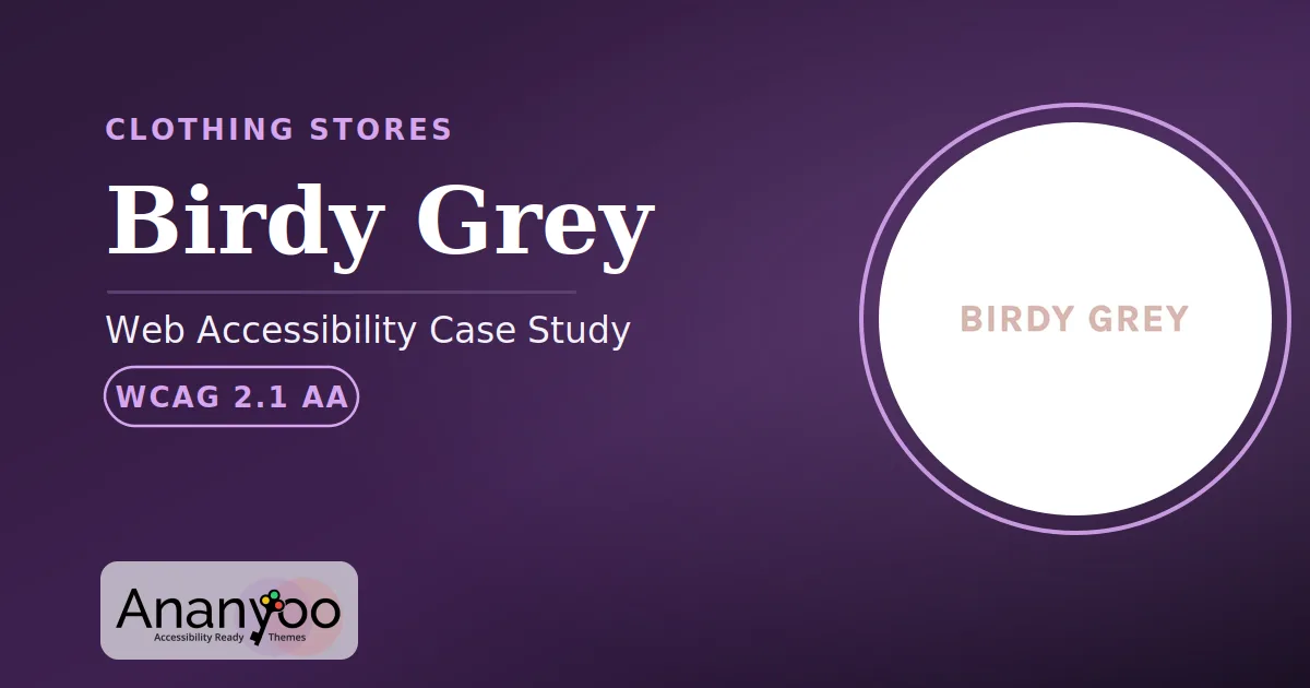 Birdy Grey Accessibility Audit - WCAG 2.1 AA remediation case study