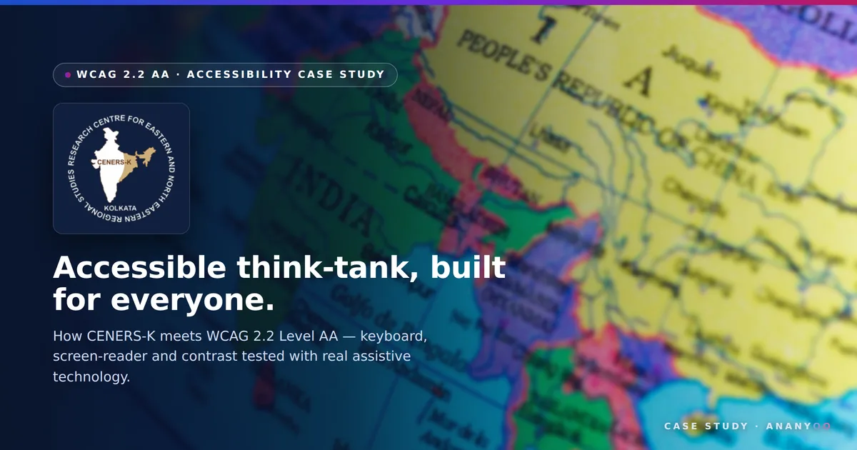 CENERS-K accessibility audit - WCAG 2.2 AA remediation case study