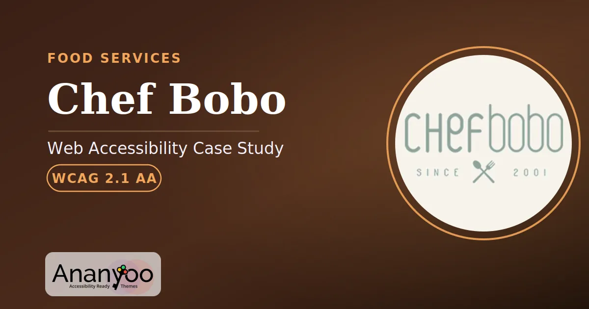 Chef Bobo Accessibility Audit - WCAG 2.1 AA remediation case study
