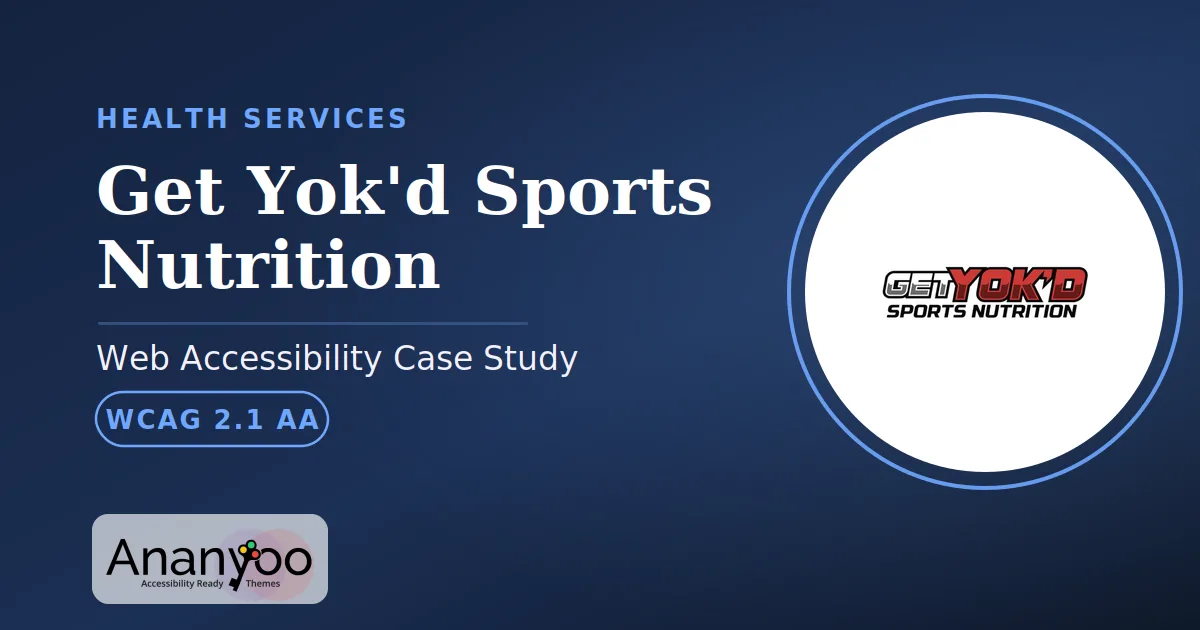 Get Yok'd Sports Nutrition Accessibility Audit - WCAG 2.1 AA remediation case study
