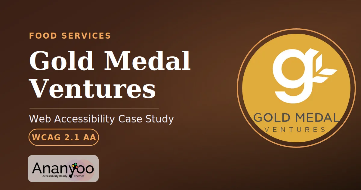 Gold Medal Ventures Accessibility Audit - WCAG 2.1 AA remediation case study