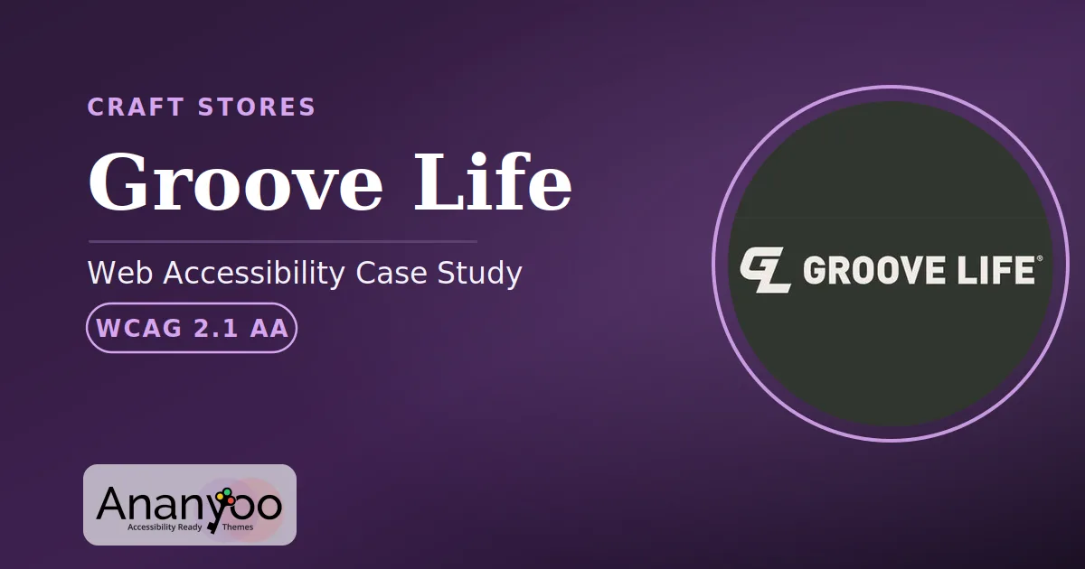 Groove Life Accessibility Audit - WCAG 2.1 AA remediation case study