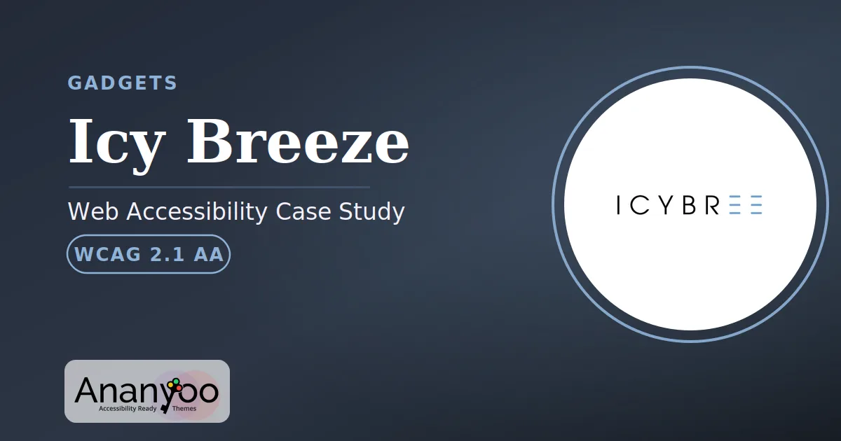 Icy Breeze Accessibility Audit - WCAG 2.1 AA remediation case study