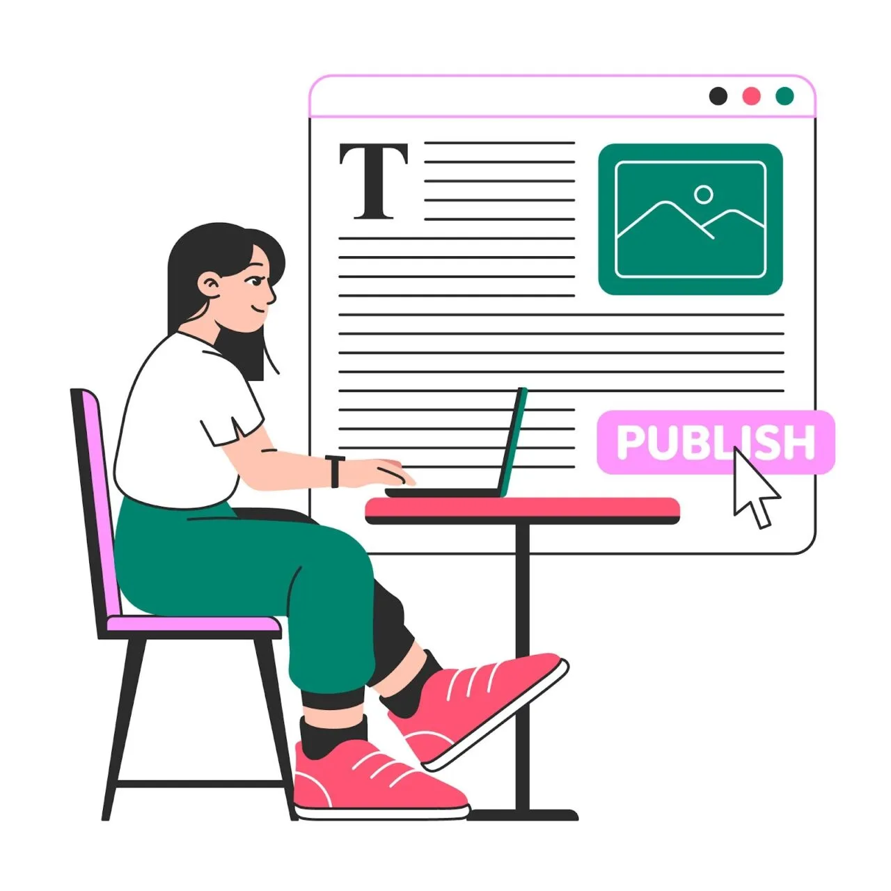 Accessible web content being written and published in a CMS