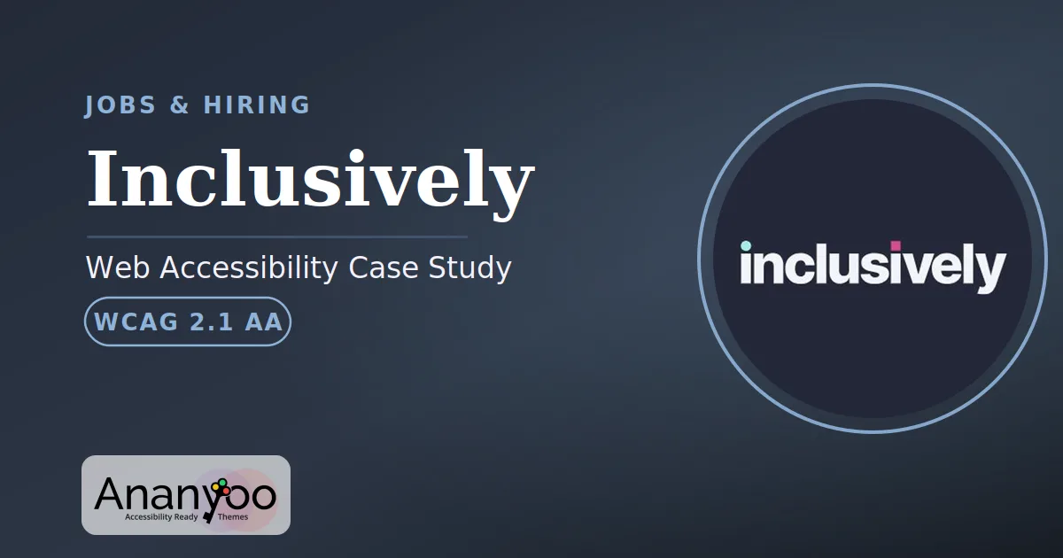 Inclusively Accessibility Audit - WCAG 2.1 AA remediation case study