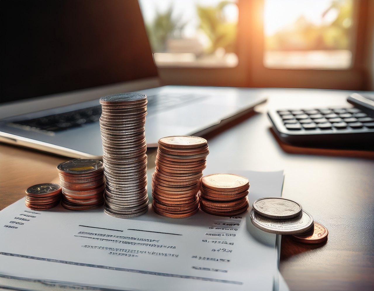 Calculator and legal documents representing lawsuit costs