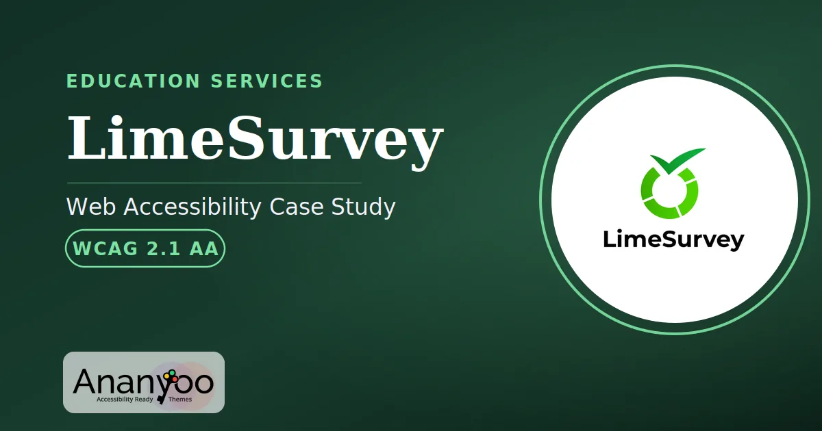 LimeSurvey Accessibility Audit - WCAG 2.1 AA remediation case study