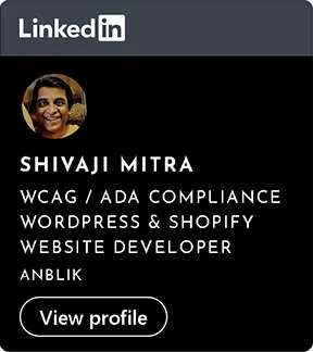 Shivaji Mitra LinkedIn profile and portfolio
