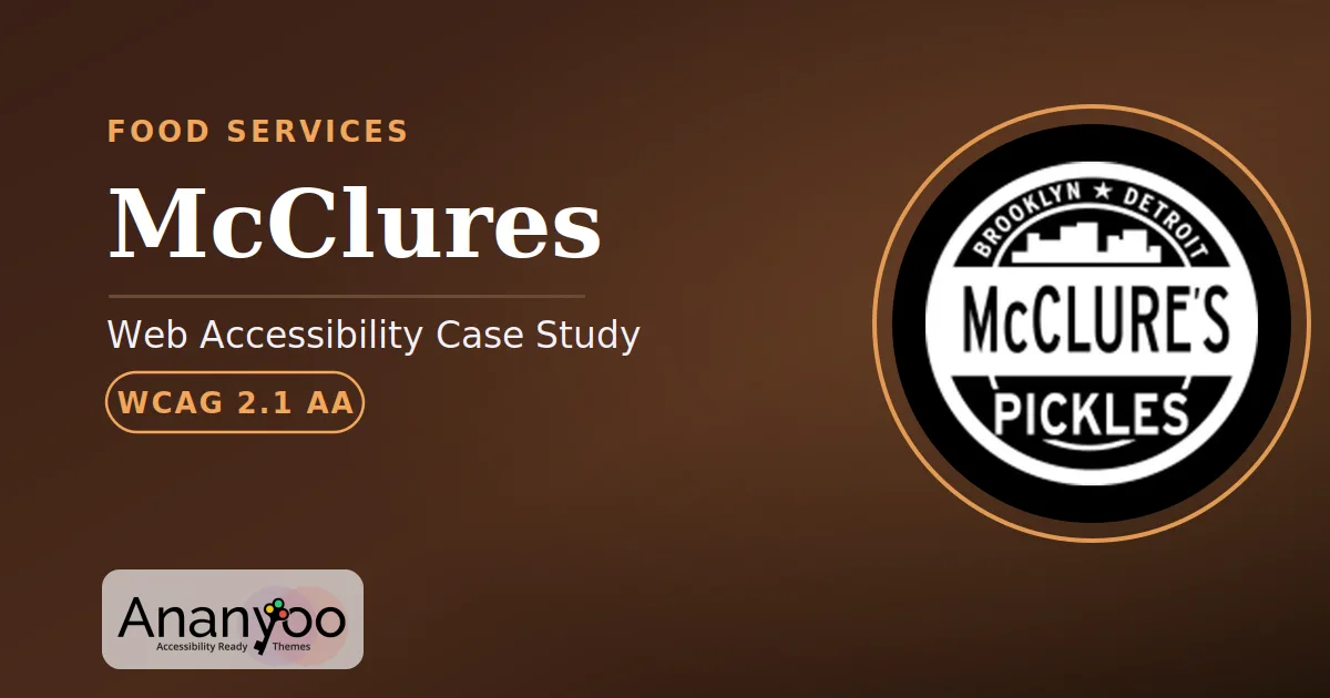 McClure's Accessibility Audit - WCAG 2.1 AA remediation case study