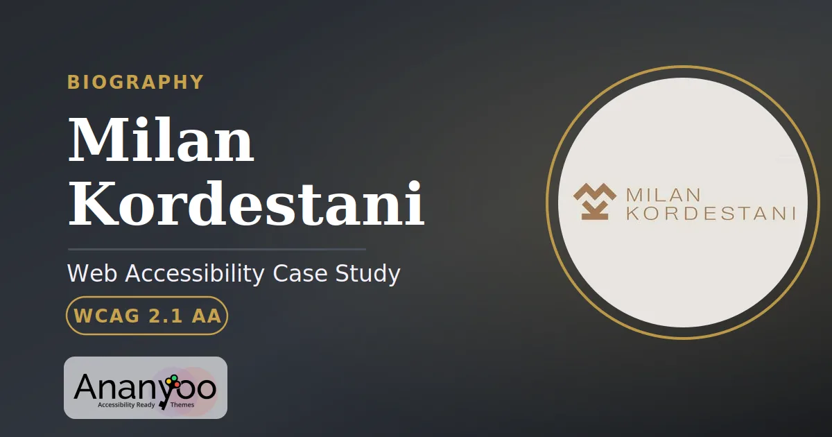 Milan Kordestani Accessibility Audit - WCAG 2.1 AA remediation case study
