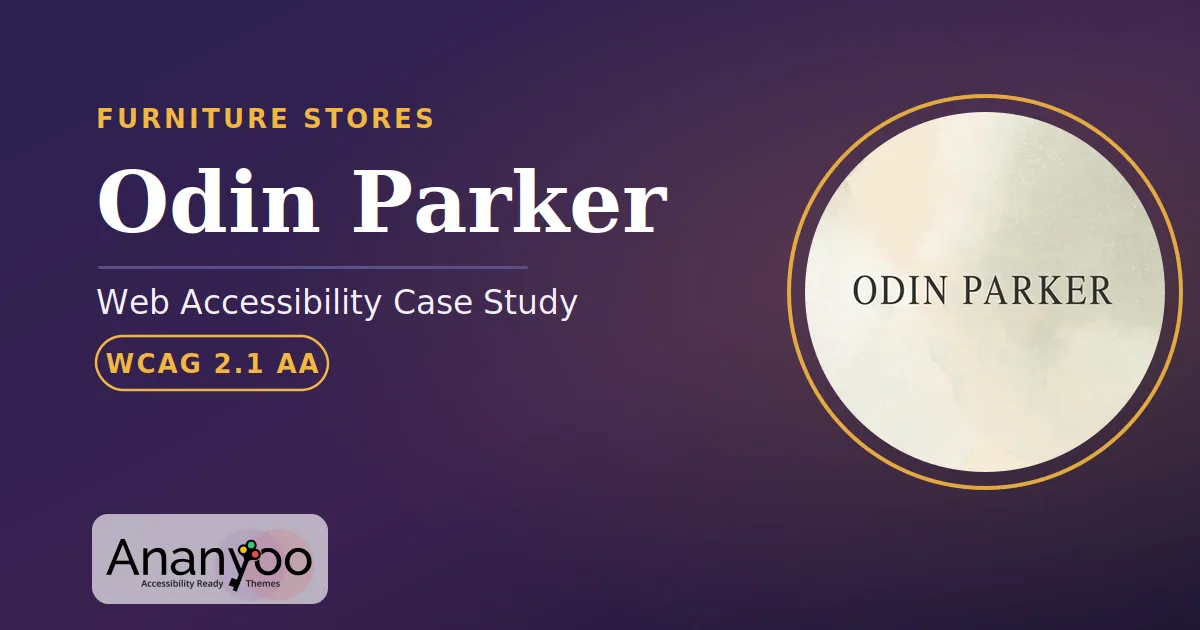Odin Parker Accessibility Audit - WCAG 2.1 AA remediation case study