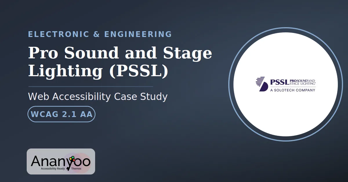 Pro Sound and Stage Lighting Accessibility Audit - WCAG 2.1 AA remediation case study