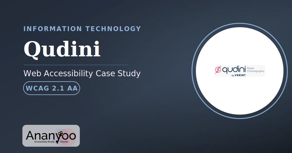Qudini Accessibility Audit - WCAG 2.1 AA remediation case study