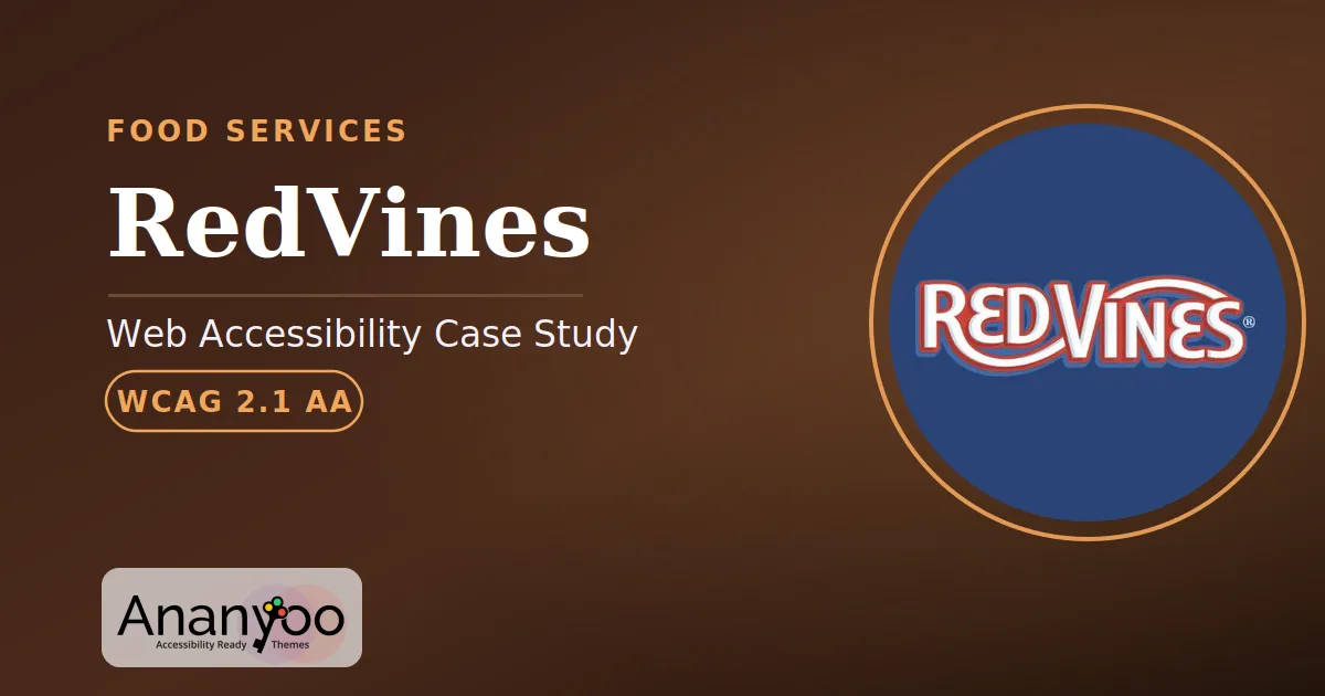 Red Vines Accessibility Audit - WCAG 2.1 AA remediation case study