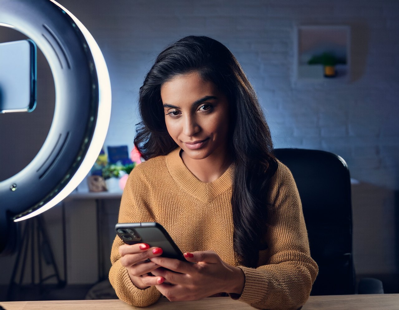 Adding alt text and captions to a social media post