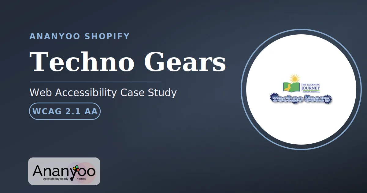 Techno Gears Accessibility Audit - WCAG 2.1 AA remediation case study