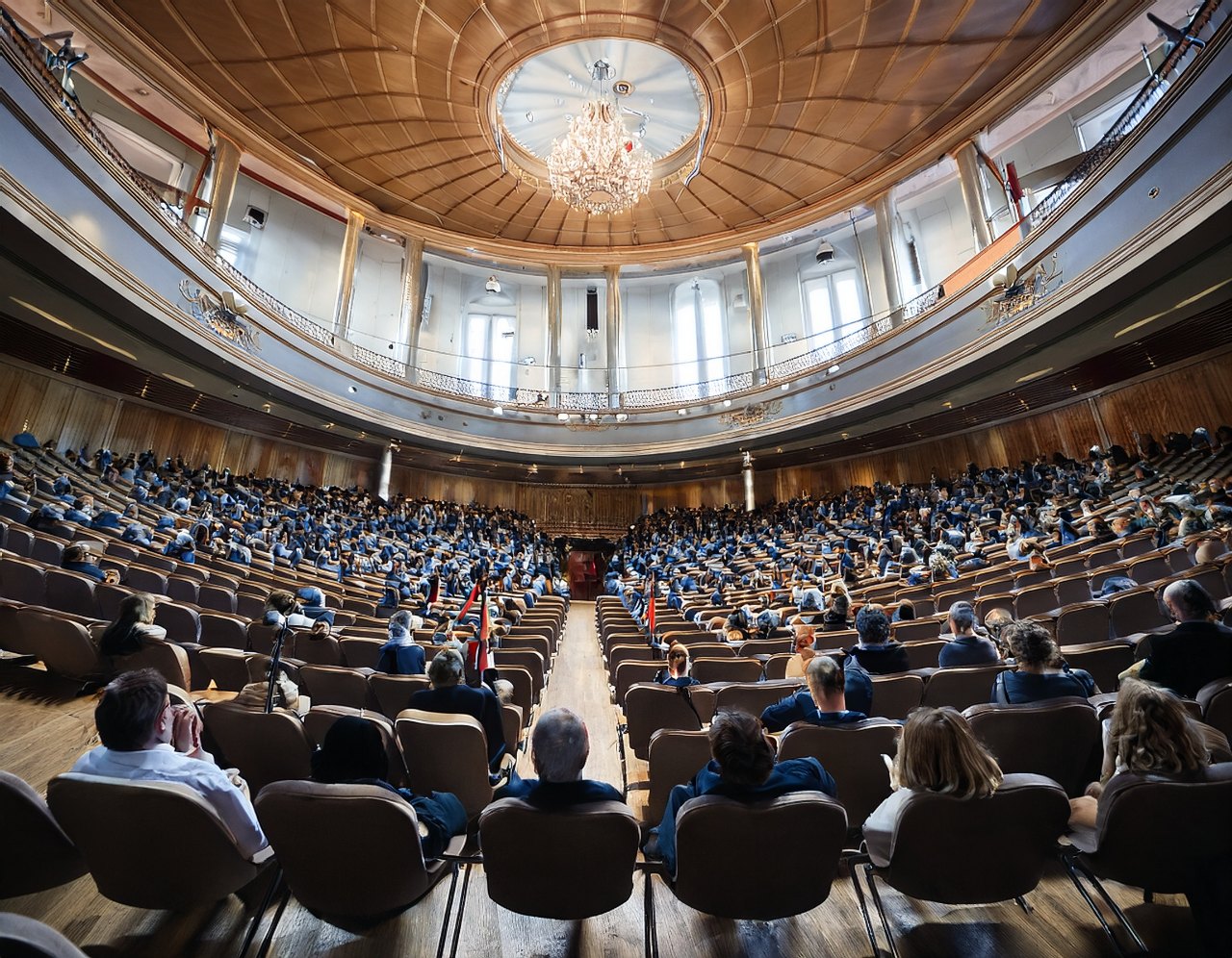 International assembly hall representing the UN Convention on the Rights of Persons with Disabilities