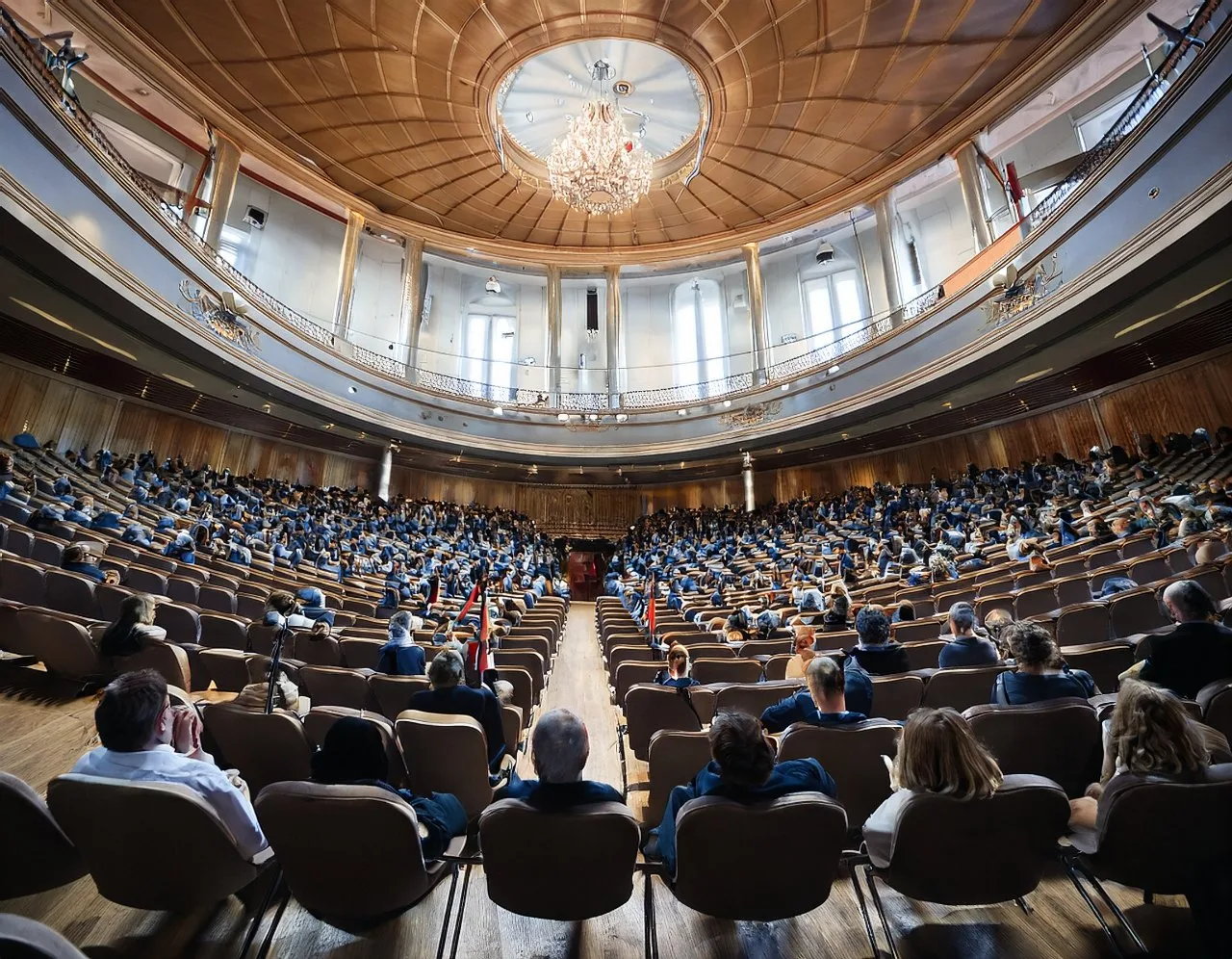 International assembly hall representing the UN Convention on the Rights of Persons with Disabilities