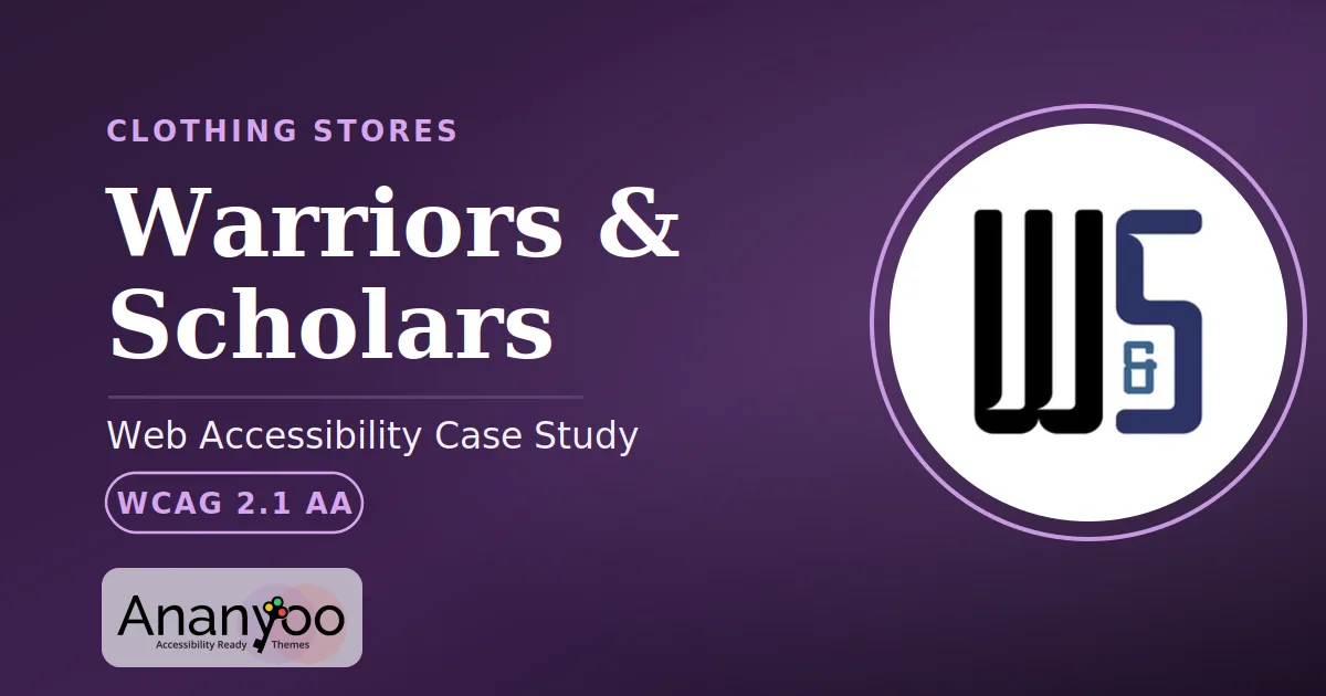 Warriors & Scholars Accessibility Audit - WCAG 2.1 AA remediation case study