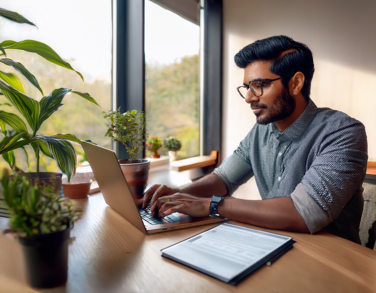 Accessibility checklist next to a laptop while editing a WordPress site