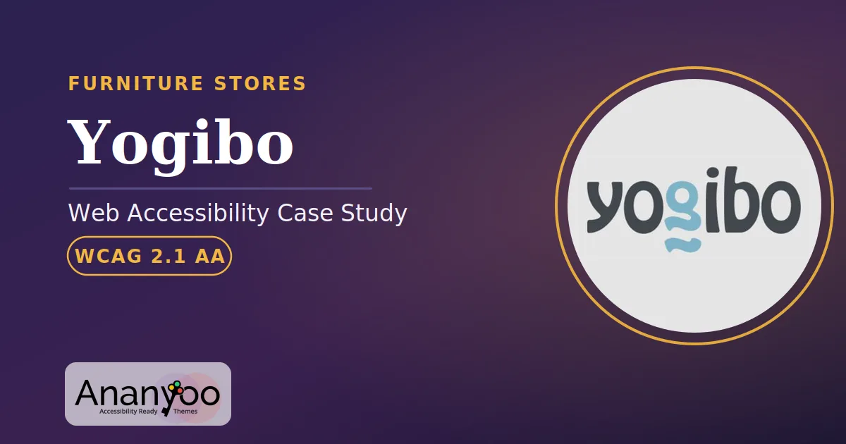 Yogibo Accessibility Audit - WCAG 2.1 AA remediation case study
